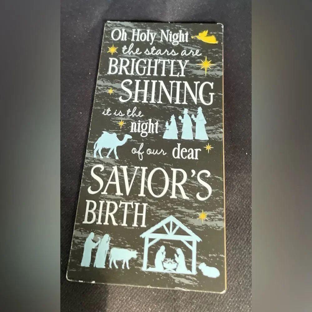 🎄❤️🎄 Oh Holy Night Nativity Scene Christmas Wooden Magnet EPC